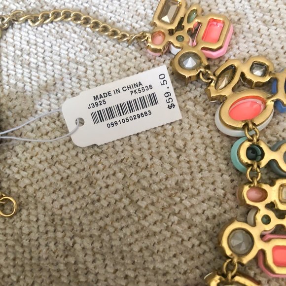 J.Crew Colorful Fiesta Statement Necklace in Blues NEW - Picture 12 of 12